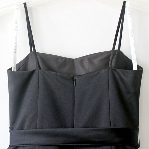 David's Bridal Black Bow Gathered Sleeveless Ballgown Party Formal Maxi Dress 12 - Picture 5 of 7